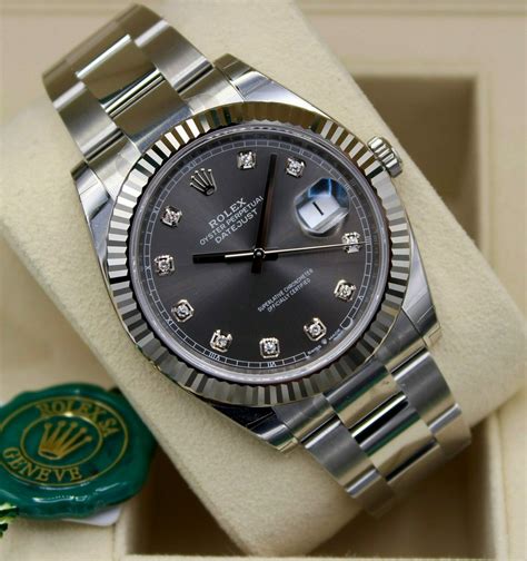 rolex 34mm diamond bezel|Rolex datejust 41 with diamonds.